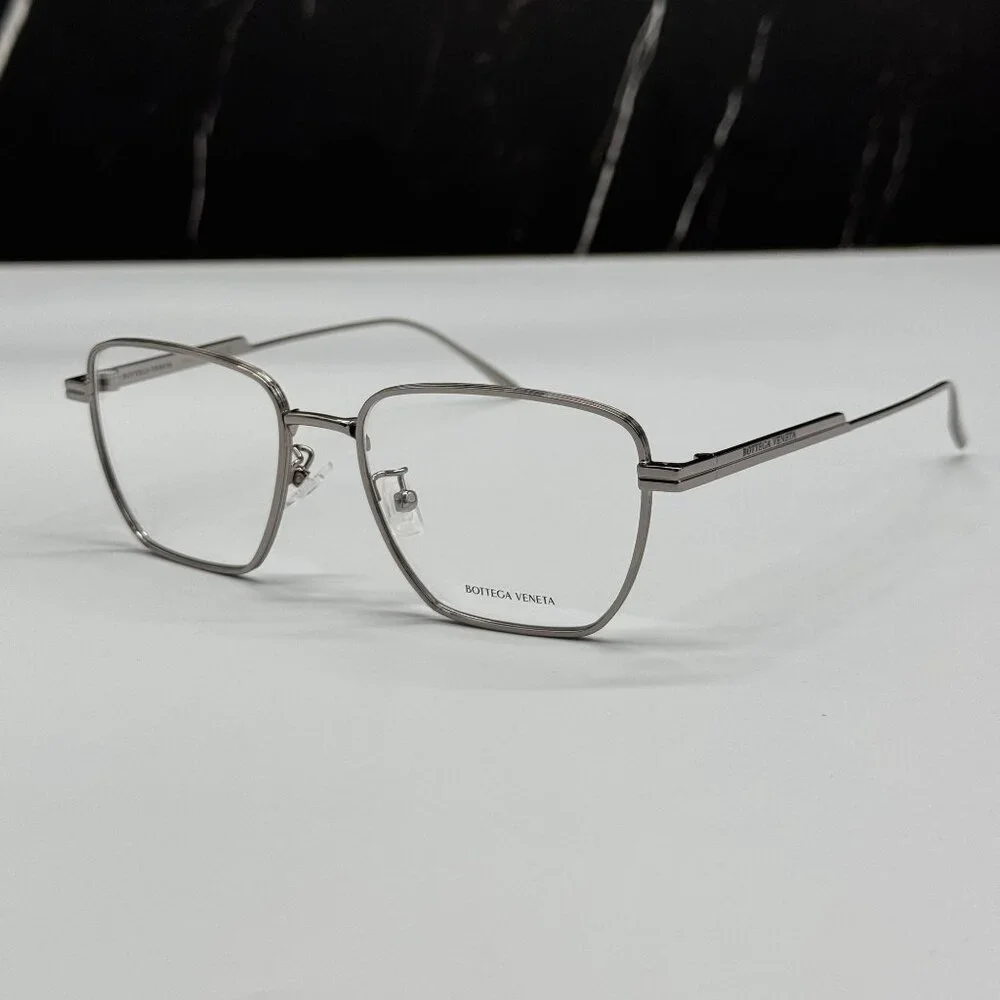 NEW BOTTEGA VENETA BV1015O 003 SILVER UNISEX EYEGLASSES BOTTEGA VENETA